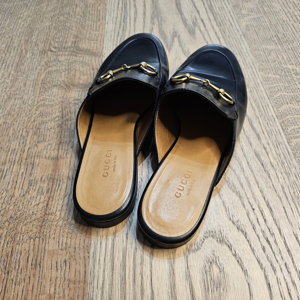 Gucci Princetown Slippers Black Leather Loafers Womens Sz 6/6.5 Or 36 1/2 - Picture 4 of 17